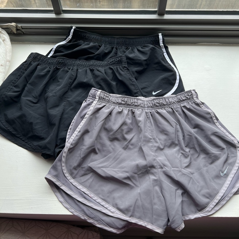 3 size large Nike Tiempo running shorts, lightly worn